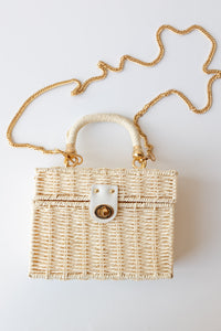 mode, imelda top handle bag, ivory