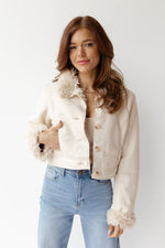 mode, gwen fur lined crop jacket