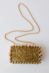 laura glitter clutch, gold