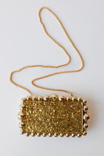 mode, laura glitter clutch, gold