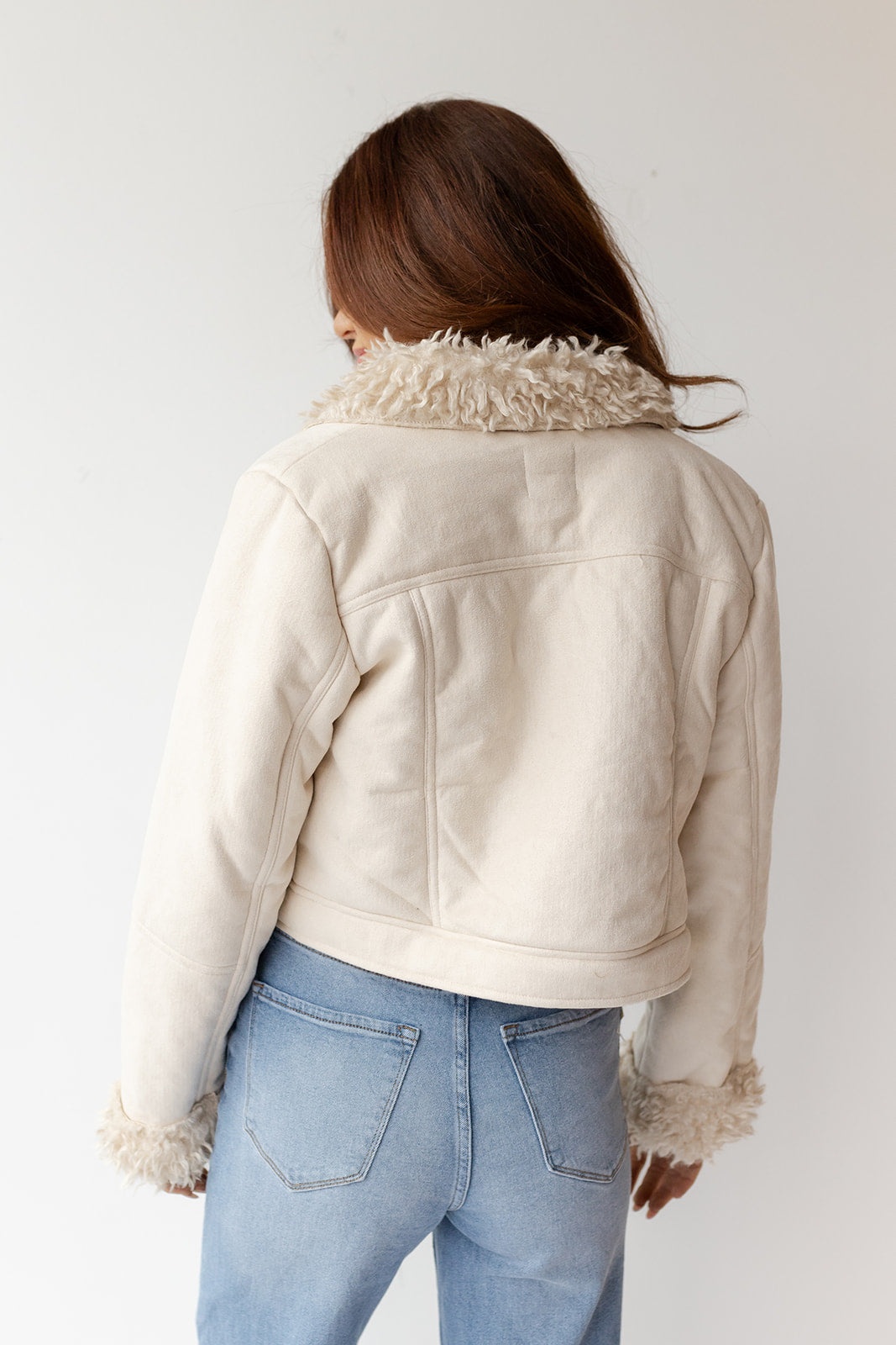 mode, gwen fur lined crop jacket