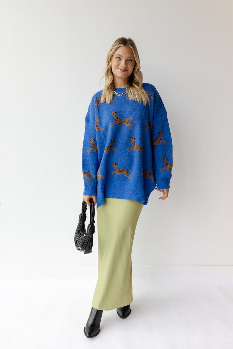 mode, celia cheetah sweater