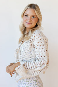 mode, noemi crochet cardigan