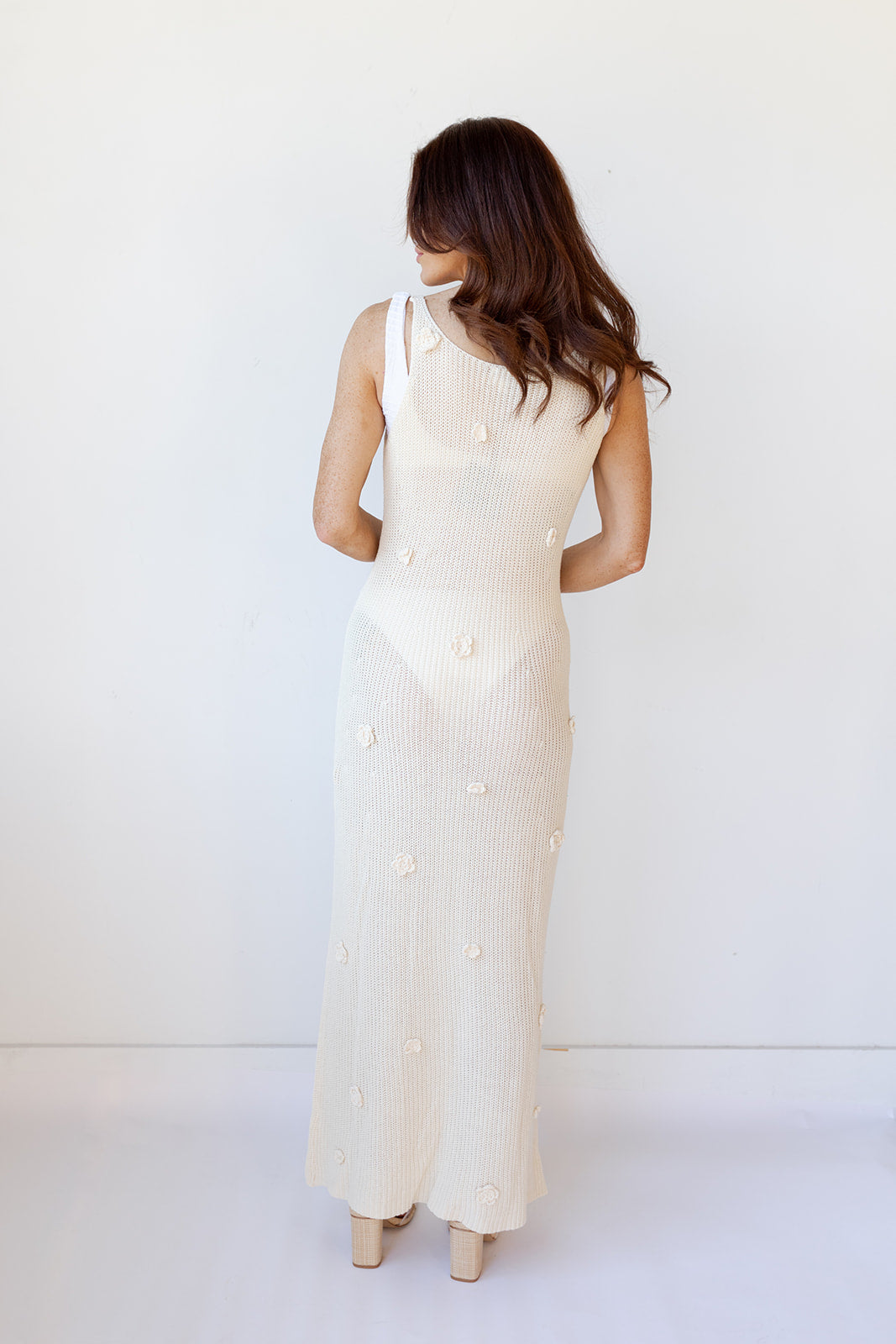 mode, sleeveless floral maxi dress