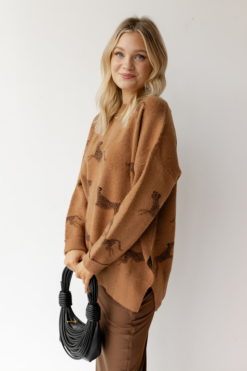 mode, celia cheetah sweater