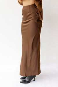 mode, french satin fishtail skirt