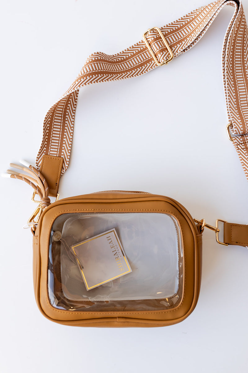 mode, spectator cross-body bag, tan
