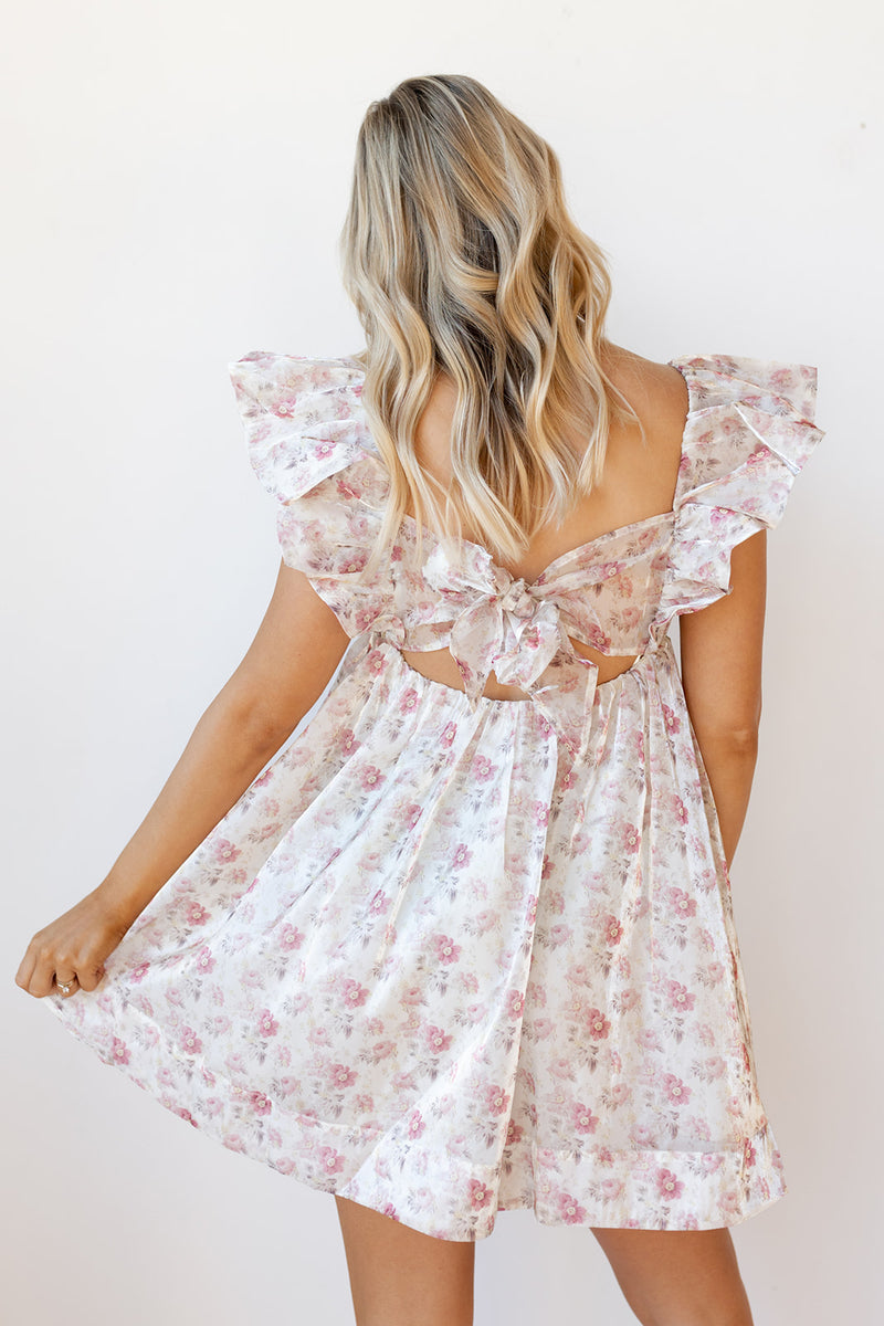 edith floral mini dress
