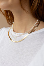 mode, shell initial necklace