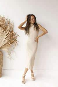 mode, malani ribbed slit dress