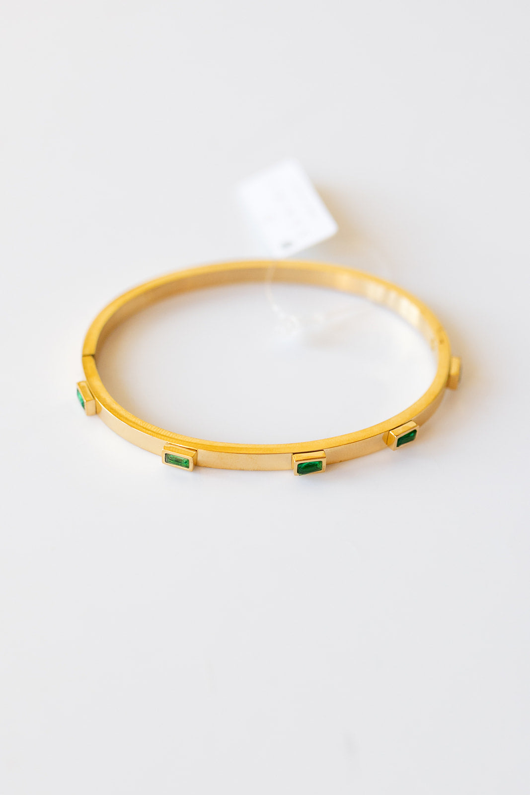 mode, emerald baguette stackable