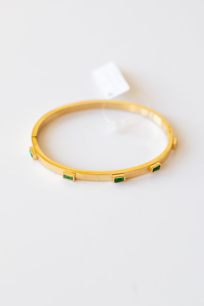 mode, emerald baguette stackable