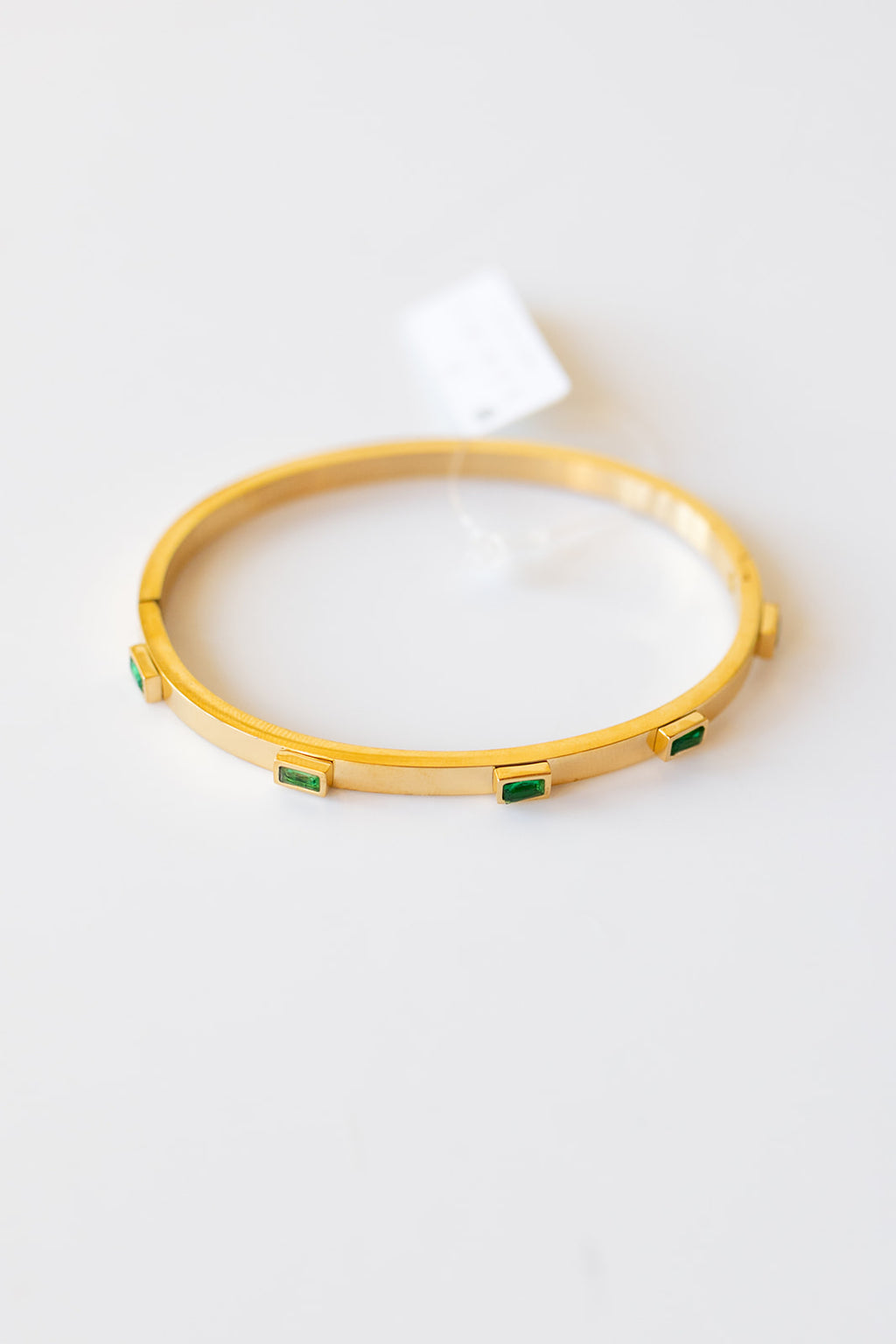 mode, emerald baguette stackable