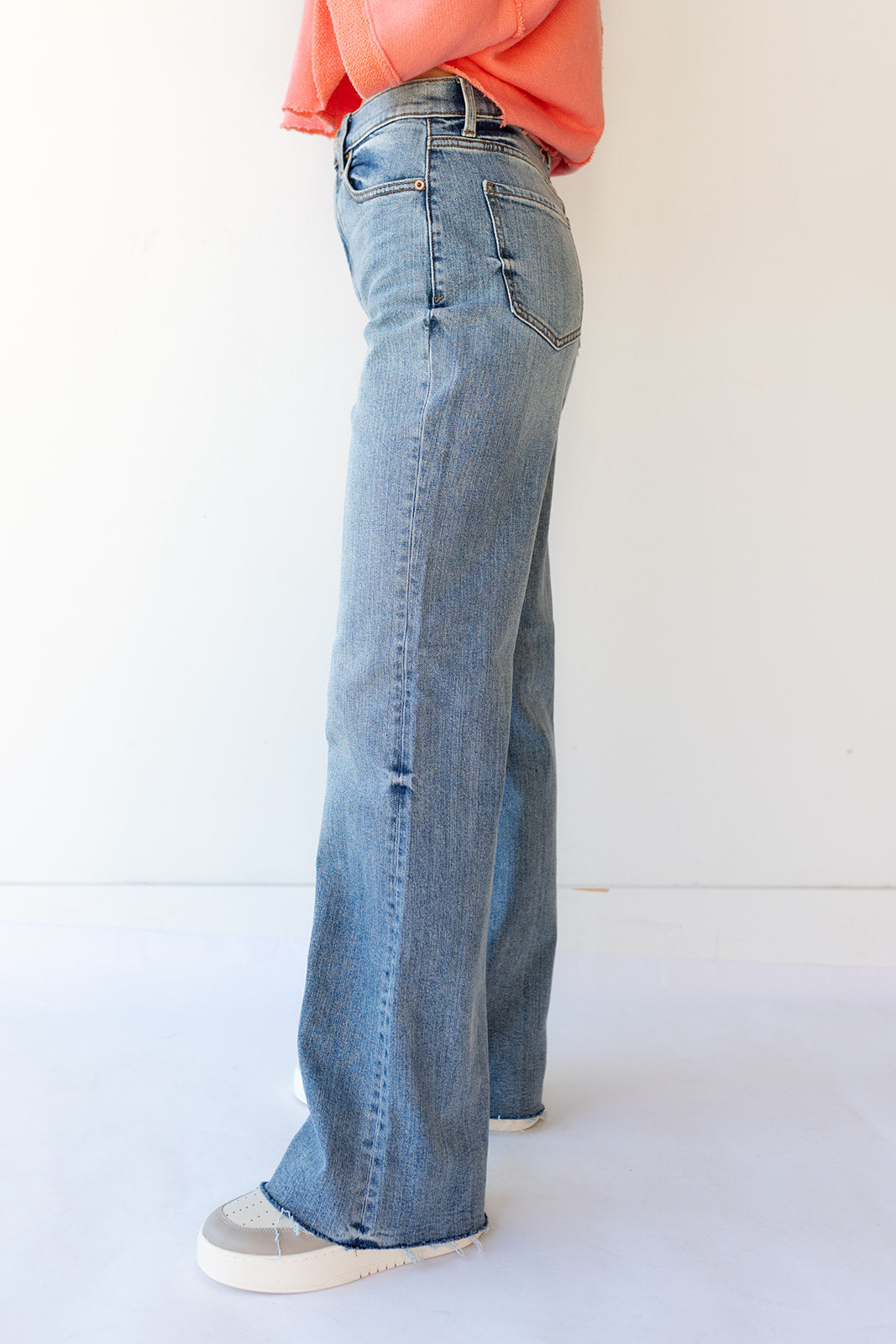 mode, far out high rise jeans