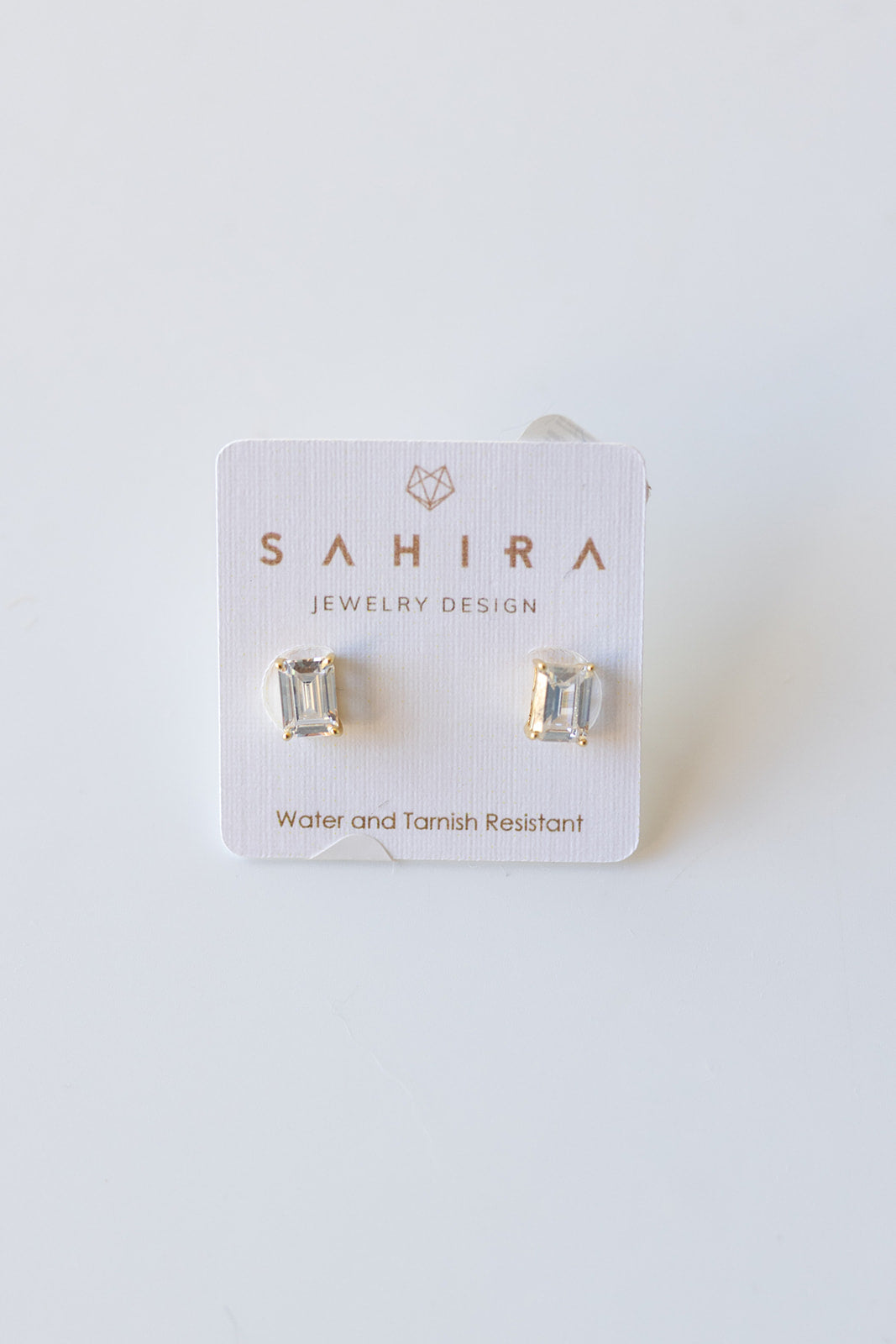 mode, katie emerald cut studs