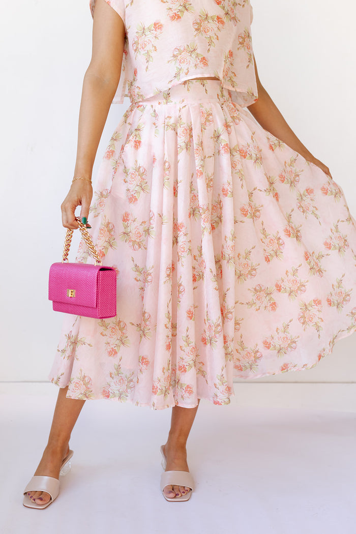 mode, kinley floral skirt