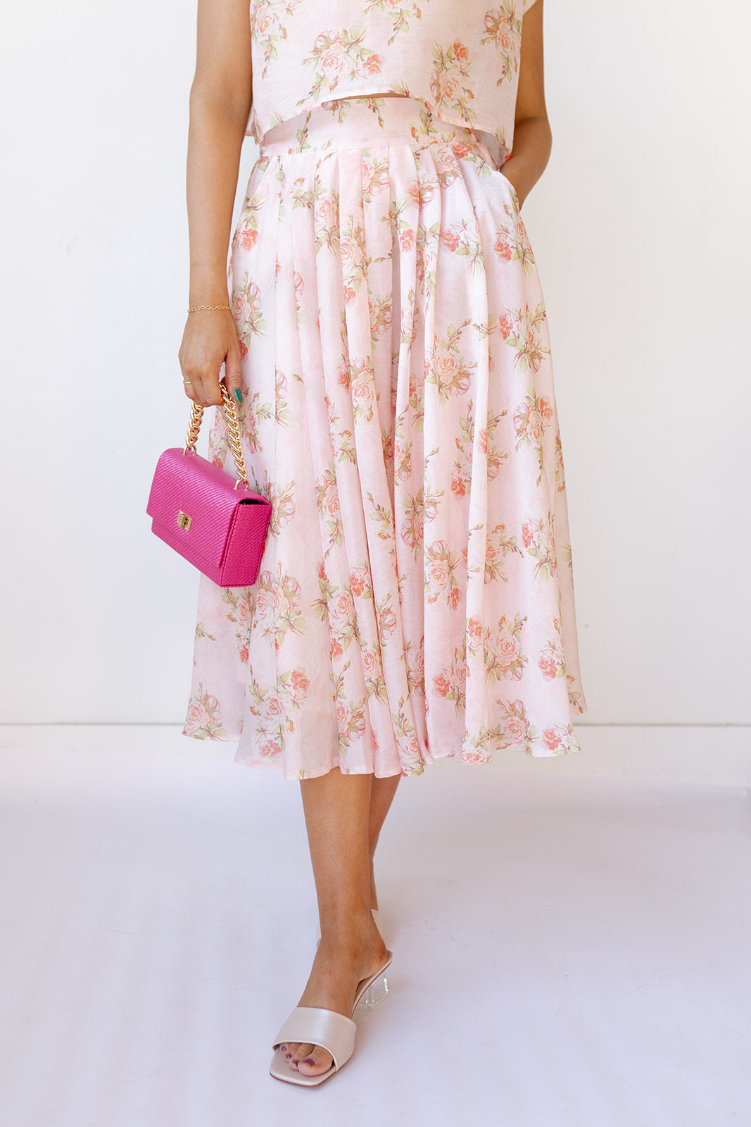 mode, kinley floral skirt