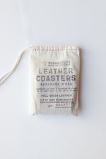 mode, leather coaster set of 4