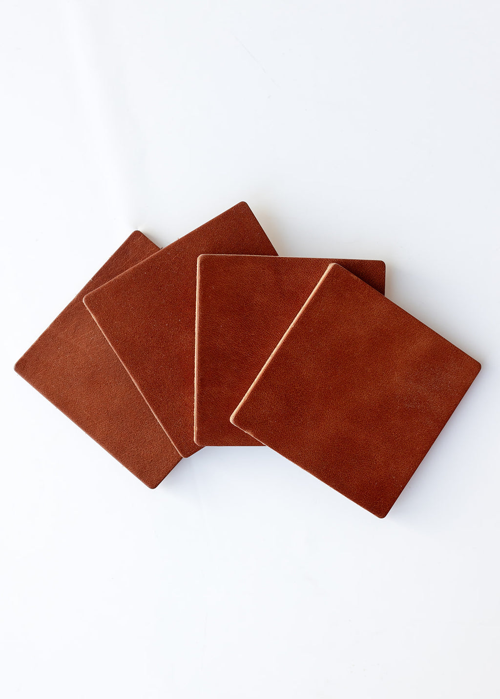 mode, leather coaster set of 4