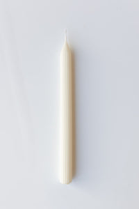 mode, ribbed pillar candle