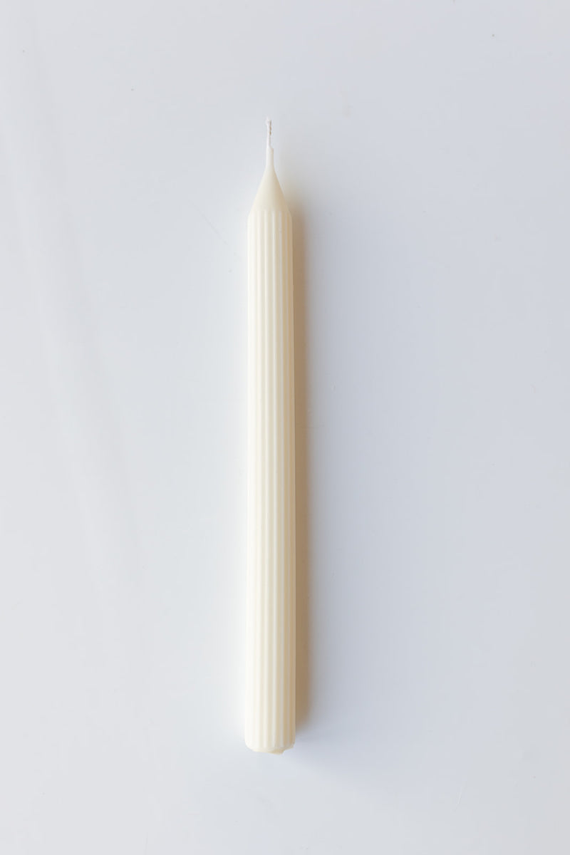mode, ribbed pillar candle
