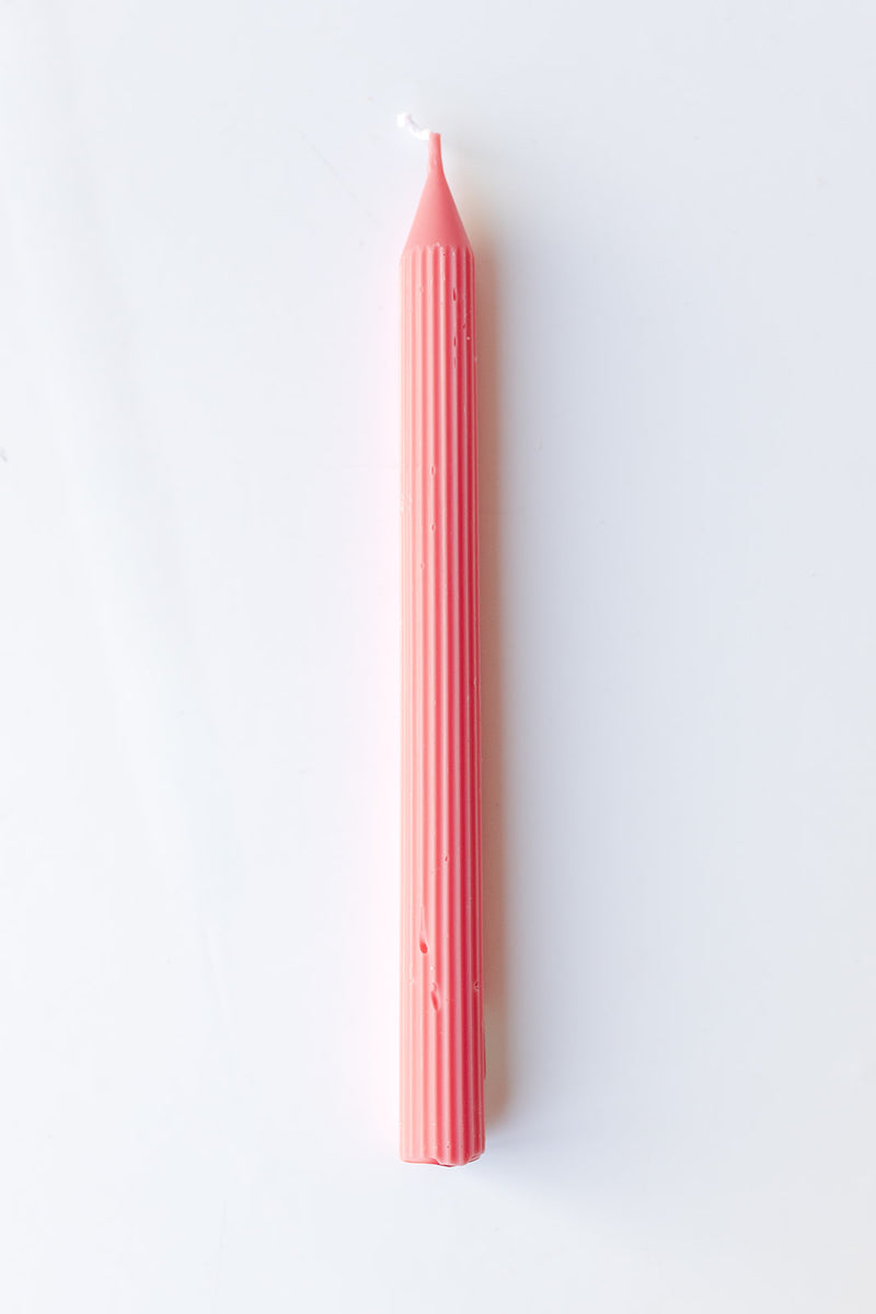 mode, ribbed pillar candle
