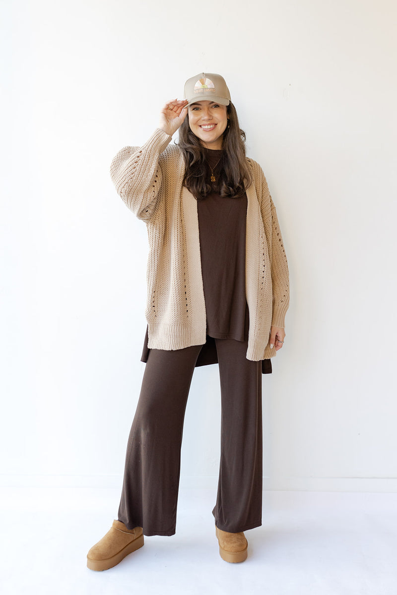 mode, camila chunky cardigan