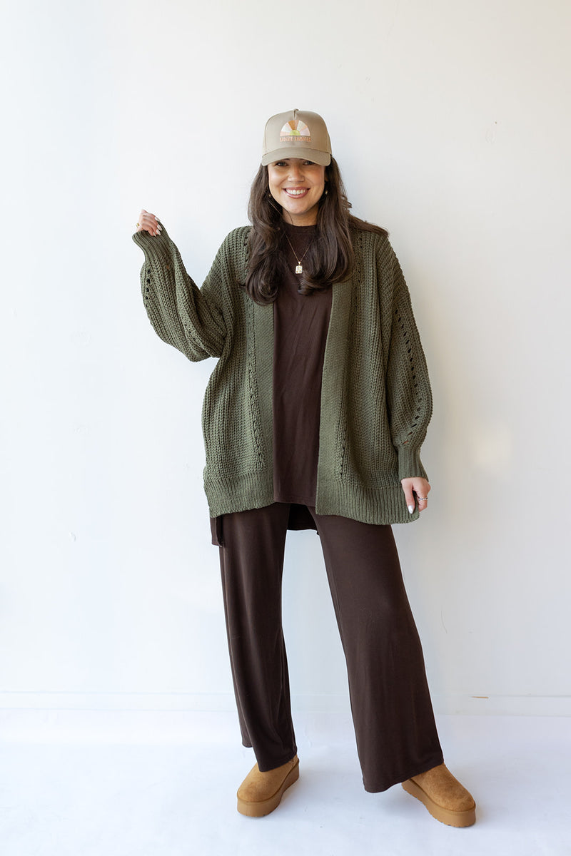 mode, camila chunky cardigan