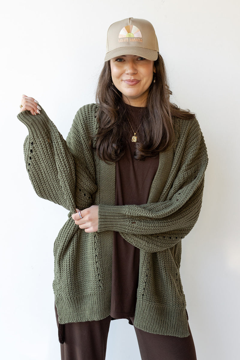mode, camila chunky cardigan
