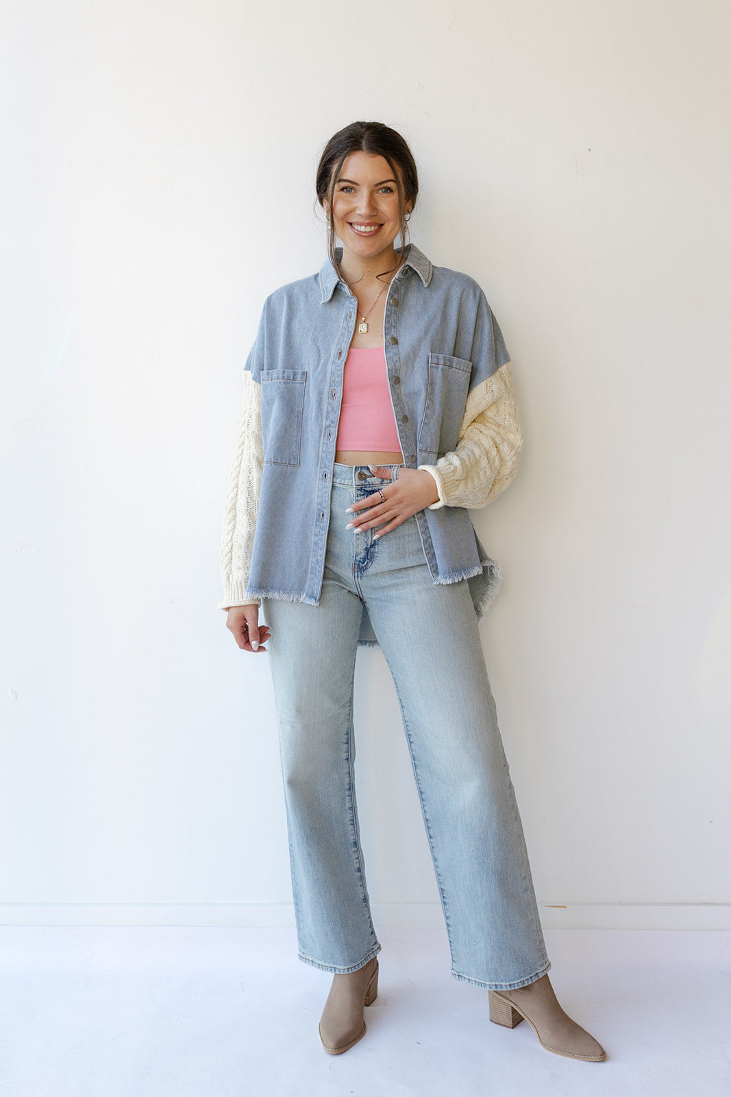 mode, demi denim jacket