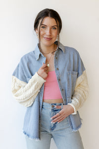 mode, demi denim jacket