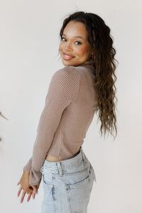 mode, maren mock neck crop top