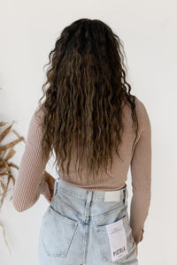 mode, maren mock neck crop top