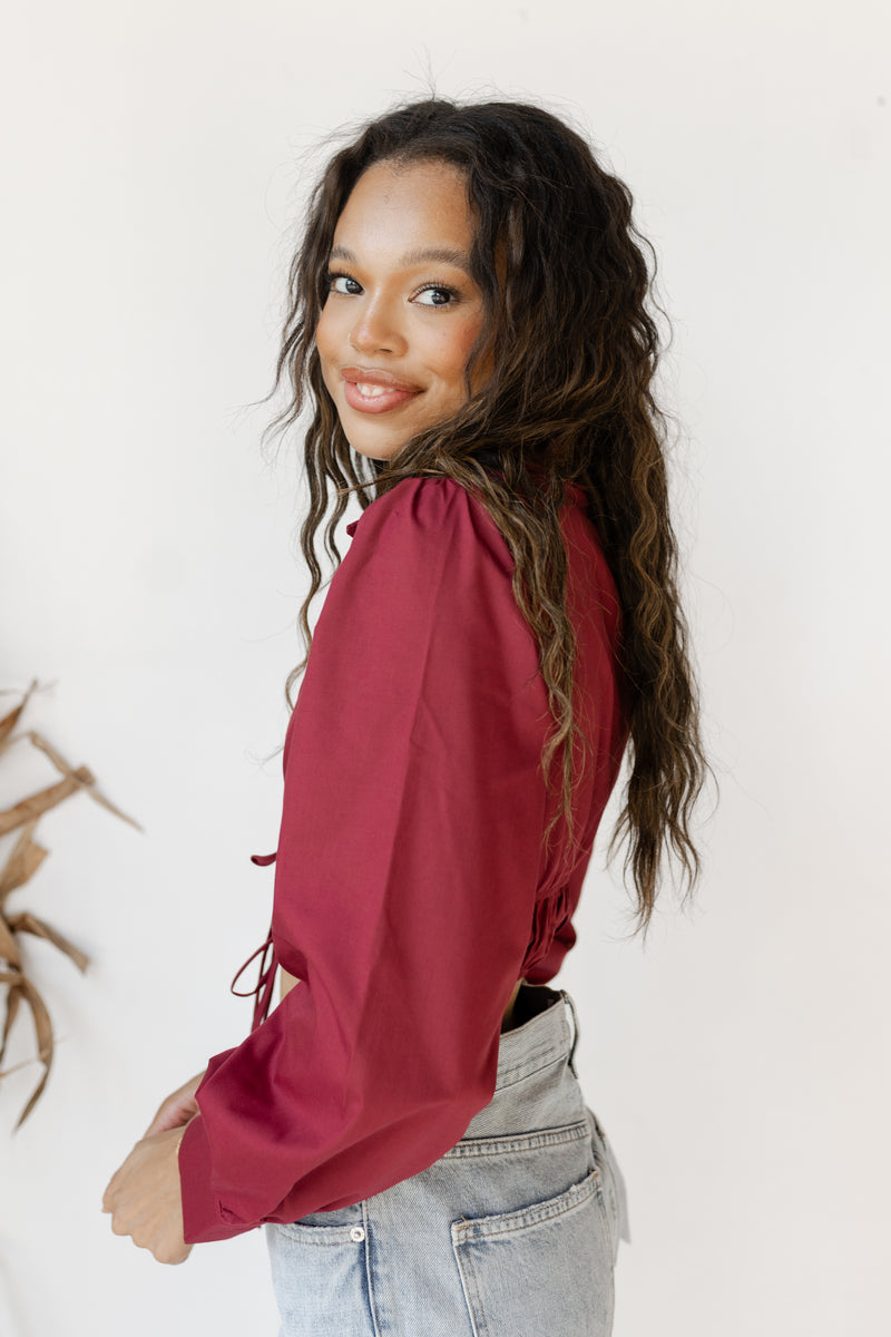 mode, morgan collared crop top