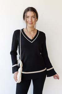 mode, nora color block sweater tunic