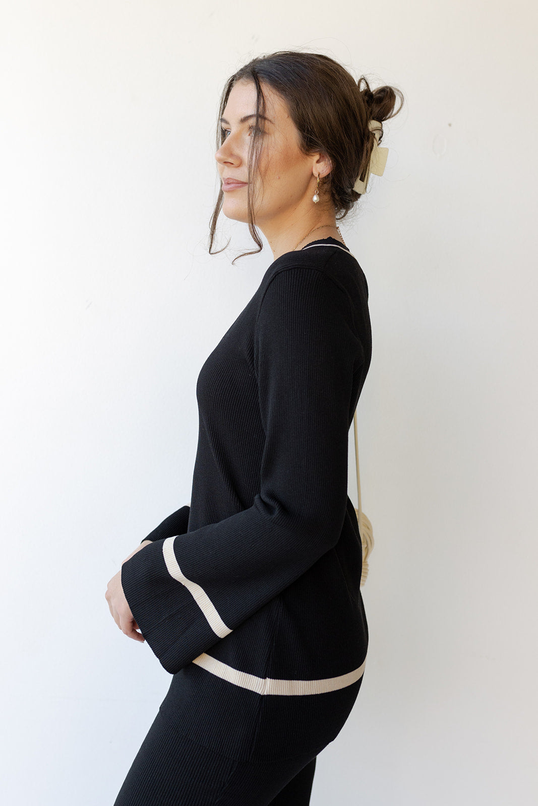 mode, nora color block sweater tunic