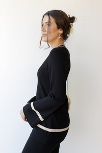 mode, nora color block sweater tunic