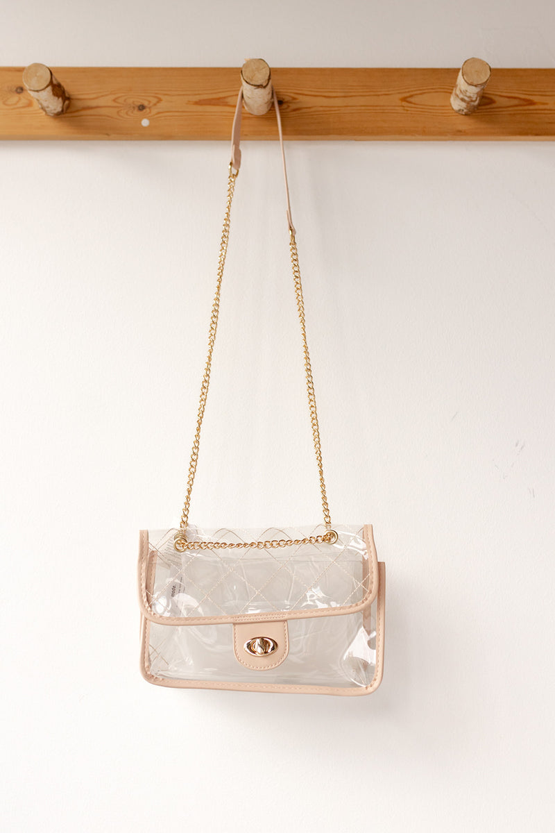 mode, quilted clear bag