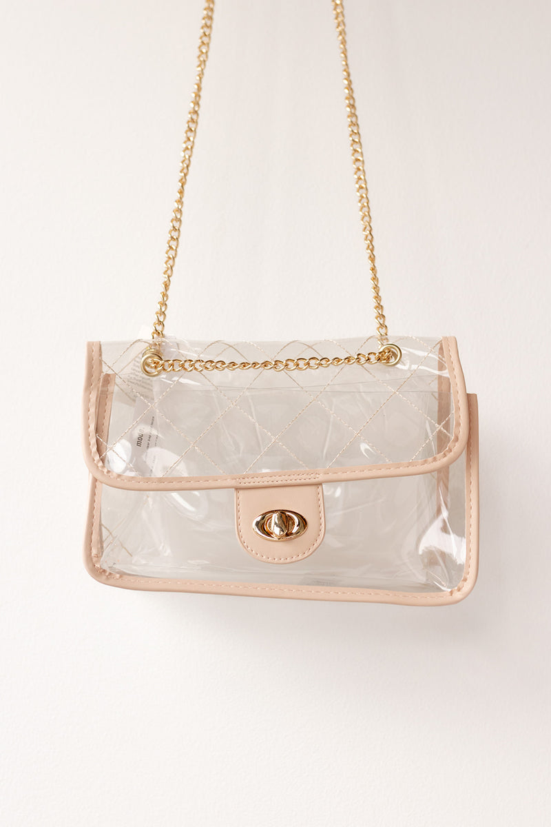 mode, quilted clear bag