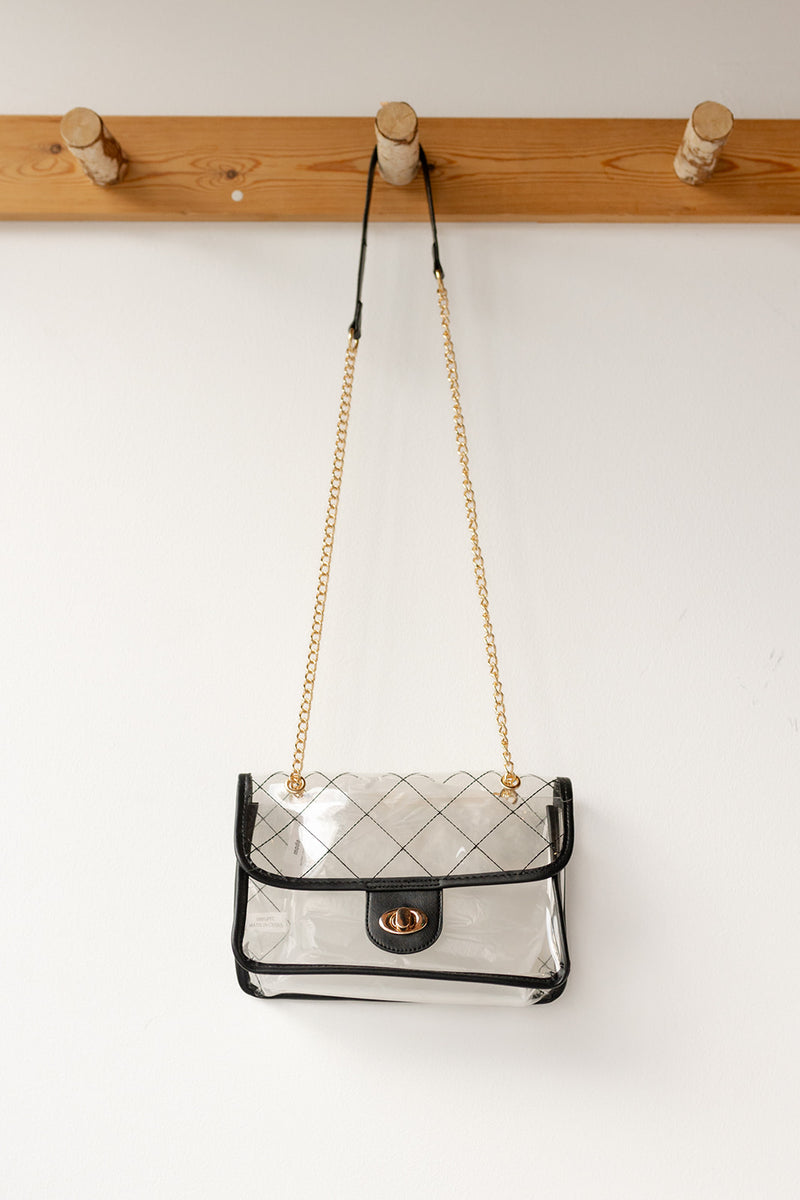 mode, quilted clear bag