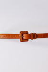 double loop leather belt