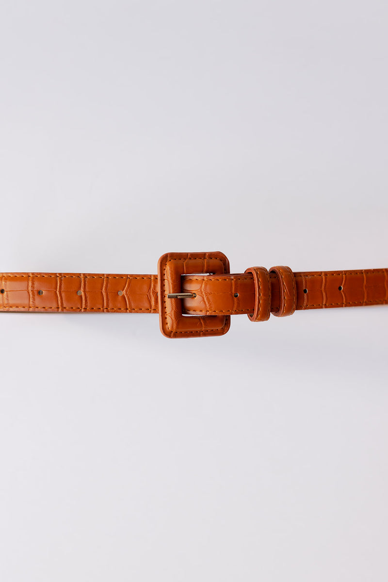 double loop leather belt