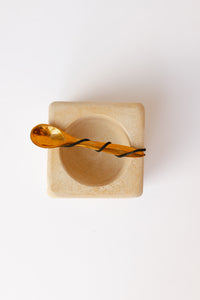 mode, pinch pot set w/ brass spoons