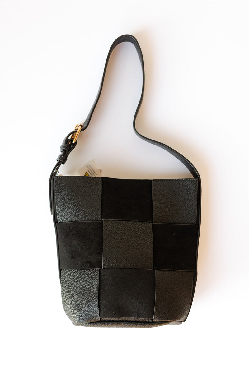 mode, verona bucket bag, black