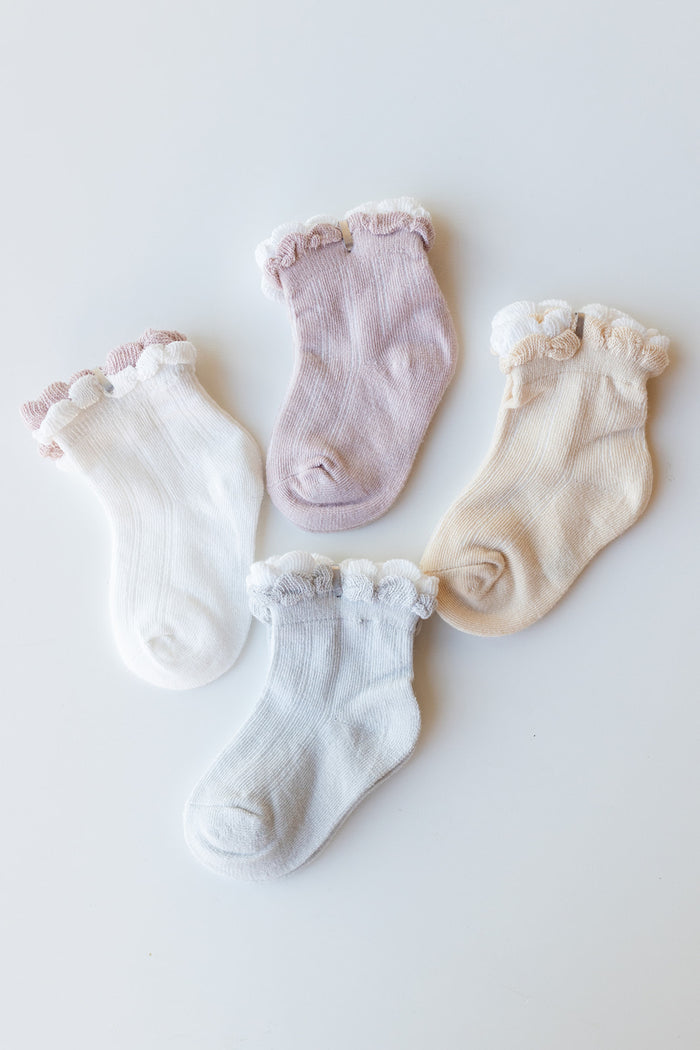 mode, scalloped baby socks