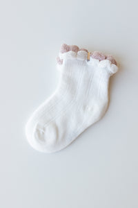 mode, scalloped baby socks