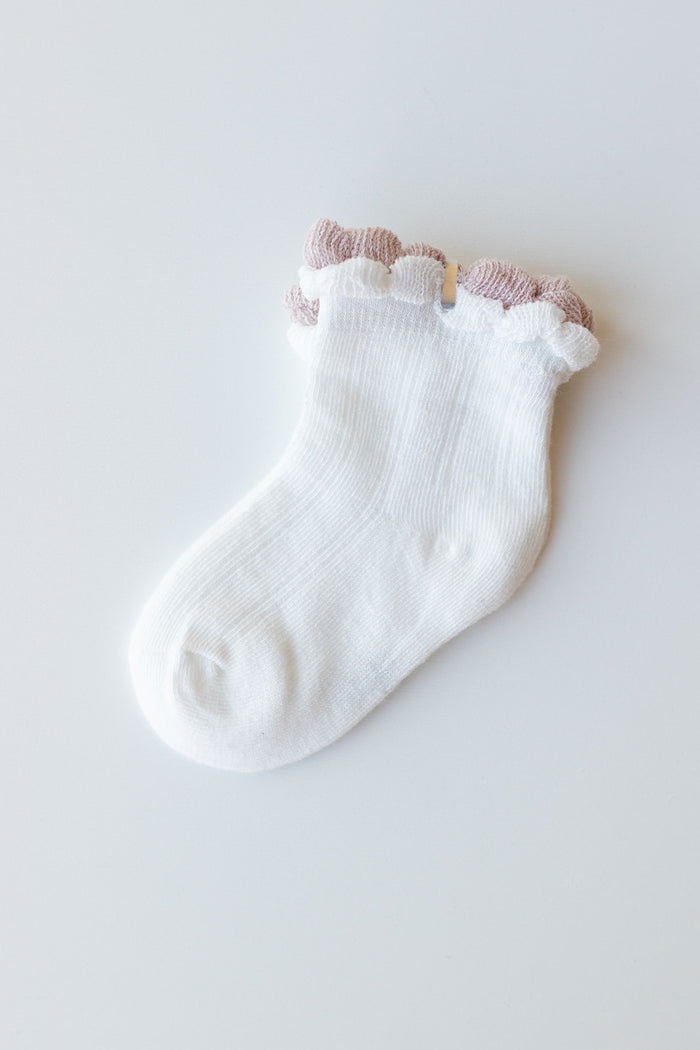mode, scalloped baby socks