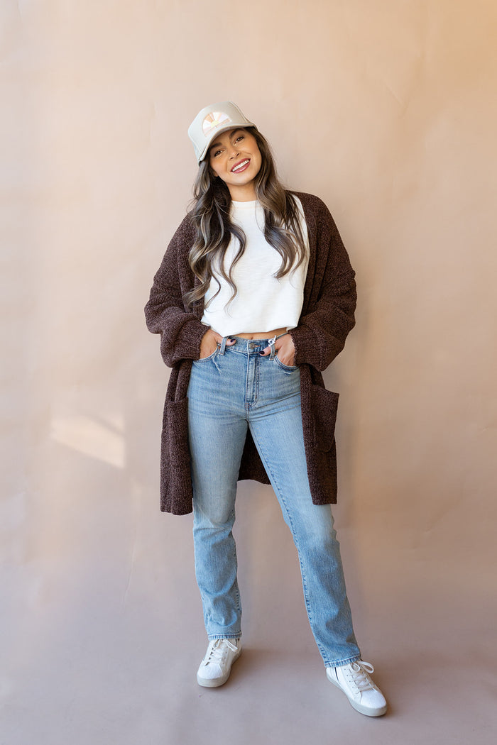 mode, smarty pants high rise straight jeans