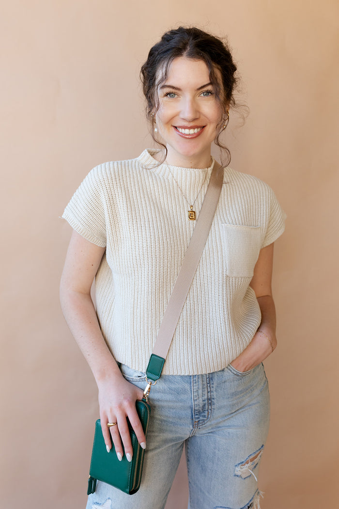 mode, quinn knit sweater top