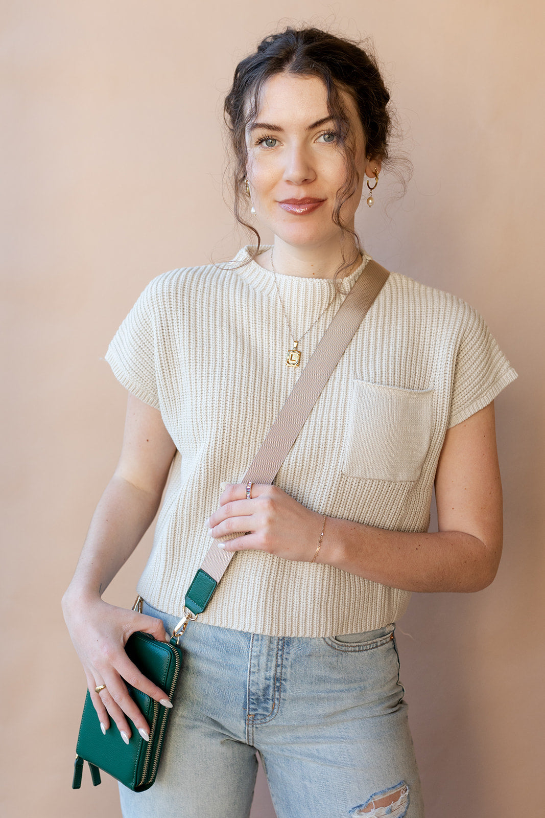 mode, quinn knit sweater top